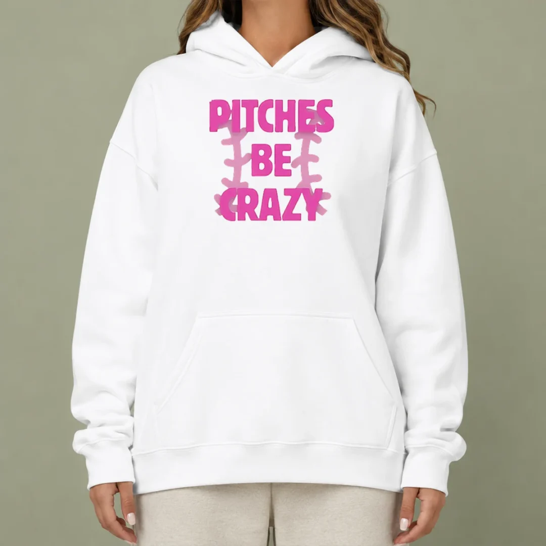 premium-softball-apparel-pitches-be-crazy-hoodie Premium Softball Apparel Pitches Be Crazy Hoodie