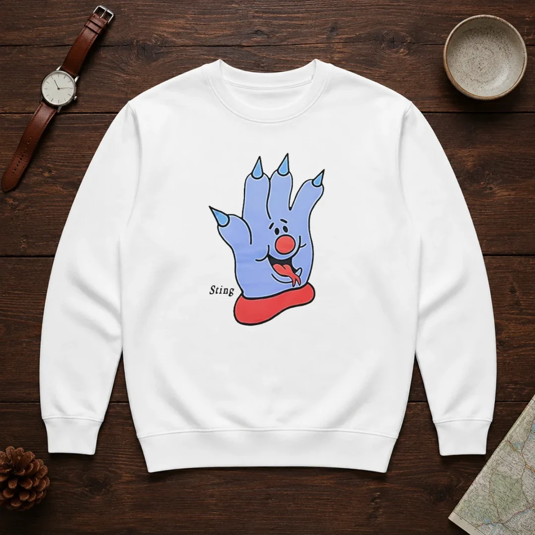 premium-sting-blue-cartoon-hand-character-mascot-sweater Premium Sting Blue Cartoon Hand Character Mascot Sweater