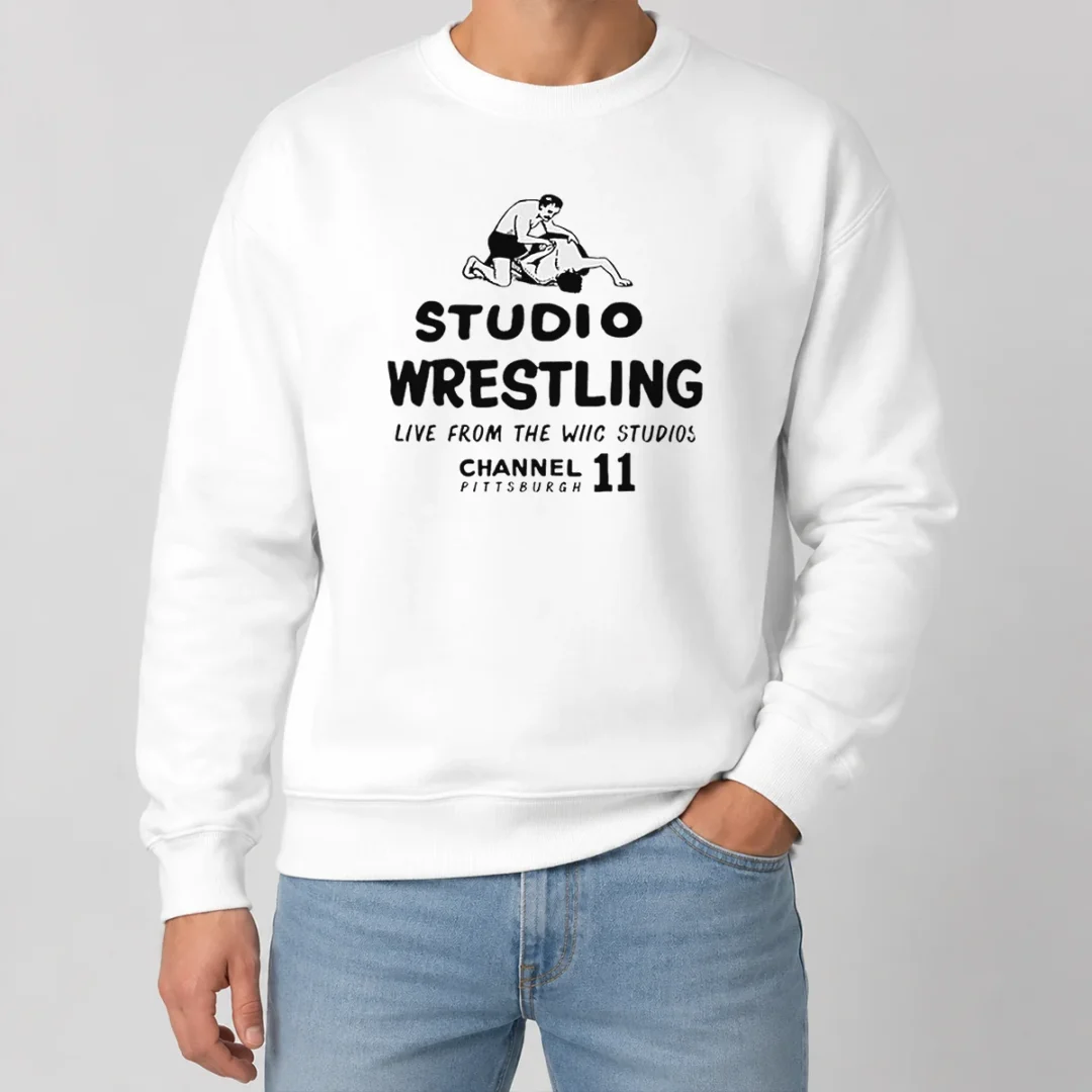 Premium Studio Wrestling Live From The WIIC Studios Channel 11 Pittsburgh Sweater Premium Studio Wrestling Live From The WIIC Studios Channel 11 Pittsburgh Sweater