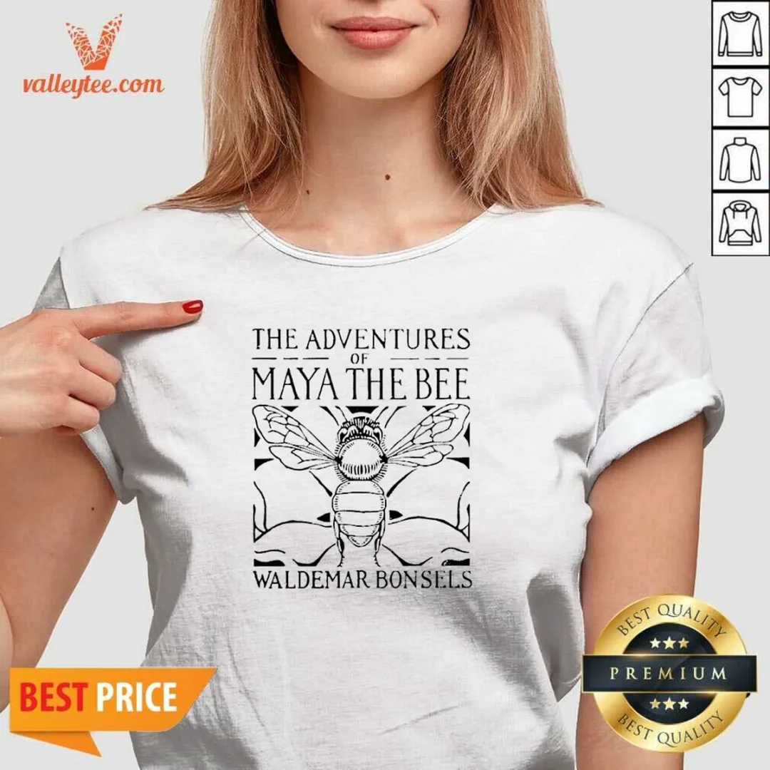 premium-the-adventures-of-maya-the-bee-waldemar-bonsels-v-neck-shirt Premium The Adventures Of Maya The Bee Waldemar Bonsels V Neck Shirt in soft fabric with short sleeves