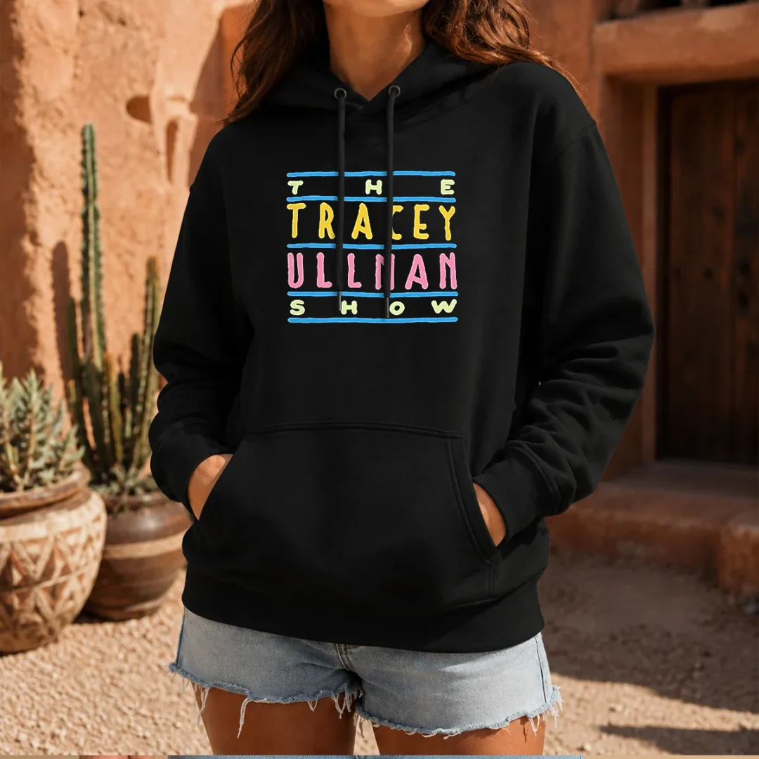 premium-the-tracey-ullman-show-hoodie Premium The Tracey Ullman Show Hoodie in black with front pocket and adjustable drawstring hood
