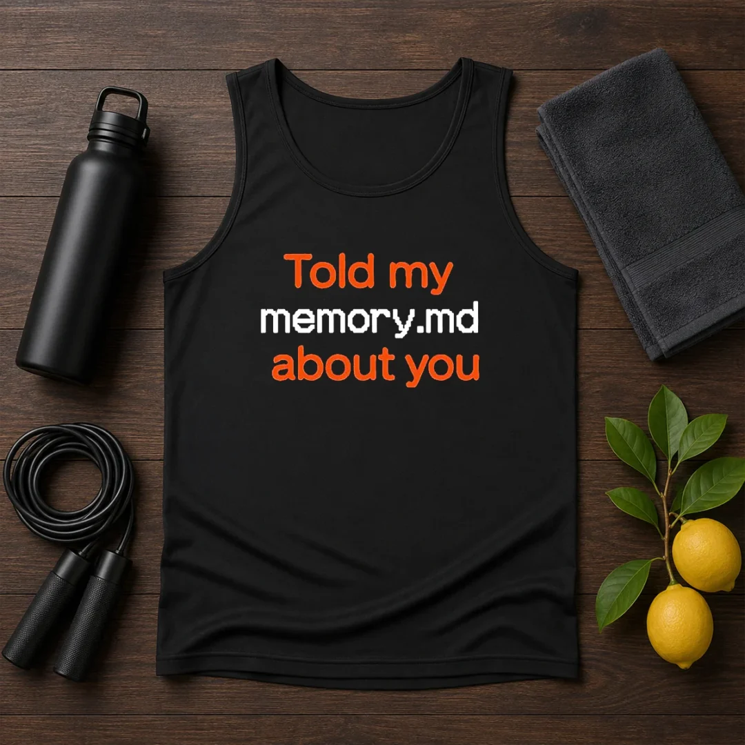 premium-told-my-memory-md-about-you-tank-top Premium Told My Memory Md About You Tank Top in black with bold white text design, sleeveless casual wear