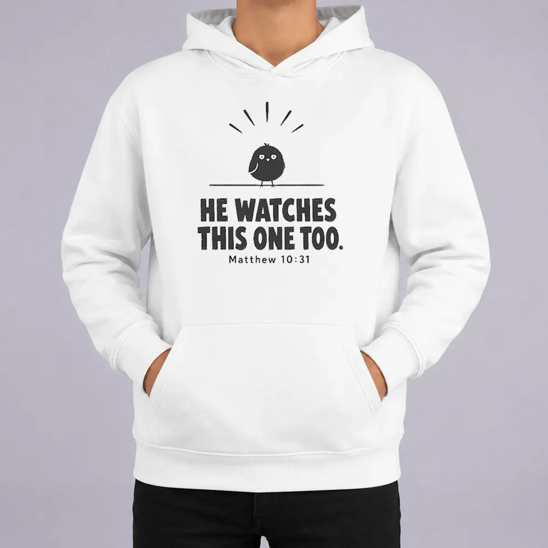 Premium Top Bible Verse Sparrow Matthew 10 31 He Watches This One Too Christian Faith Hoodie Premium Top Bible Verse Sparrow Matthew 10 31 He Watches This One Too Christian Faith Hoodie