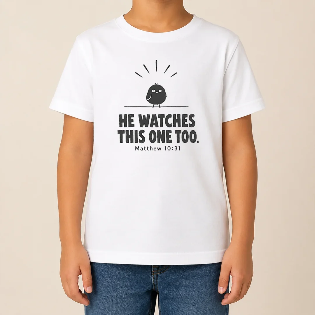 Premium Top Bible Verse Sparrow Matthew 10 31 He Watches This One Too Christian Faith Kids T Shirt Premium Top Bible Verse Sparrow Matthew 10 31 He Watches This One Too Christian Faith Kids T-Shirt