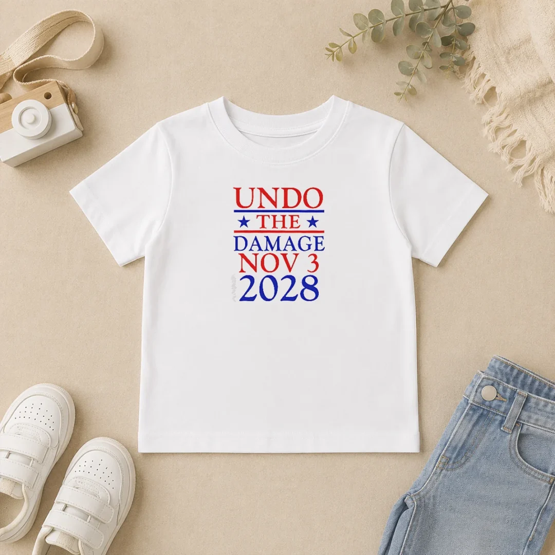 Premium Undo The Damage Nov 3 2028 Election Kids T Shirt Premium Undo The Damage Nov 3 2028 Election kids t shirt in vibrant colors with bold text print