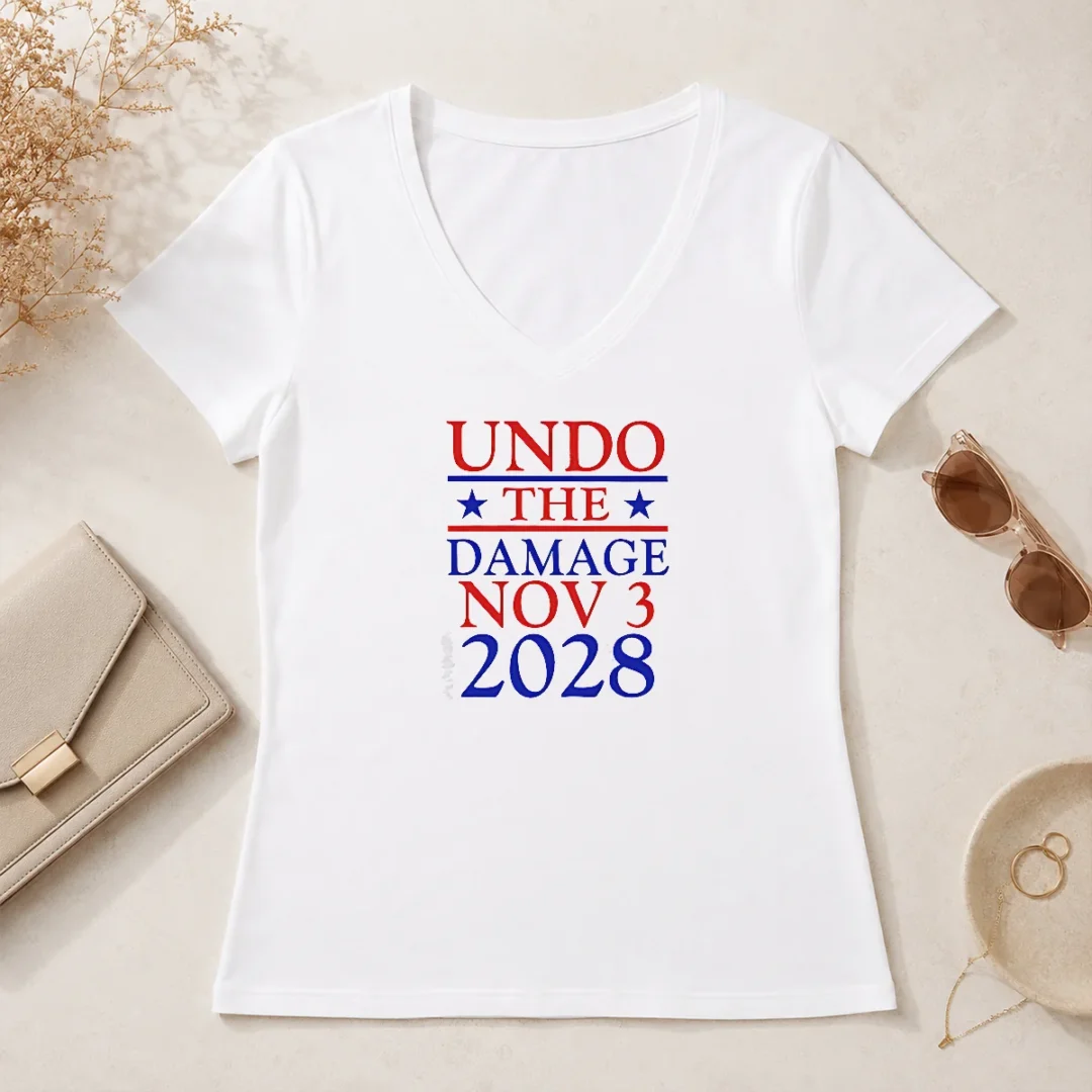 Premium Undo The Damage Nov 3 2028 Election V Neck Shirt Premium Undo The Damage Nov 3 2028 Election V-Neck Shirt