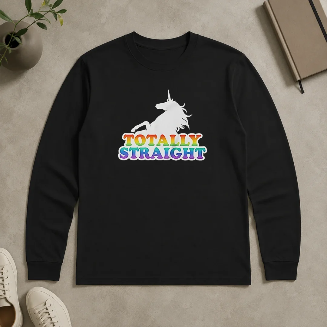 Premium Unicorn Totally Straight Long Sleeve Shirt Premium Unicorn Totally Straight Long Sleeve Shirt