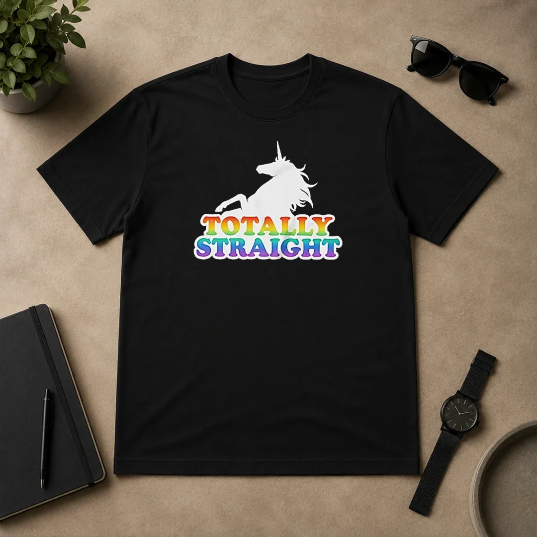 Premium Unicorn Totally Straight t shirt Premium Unicorn Totally Straight