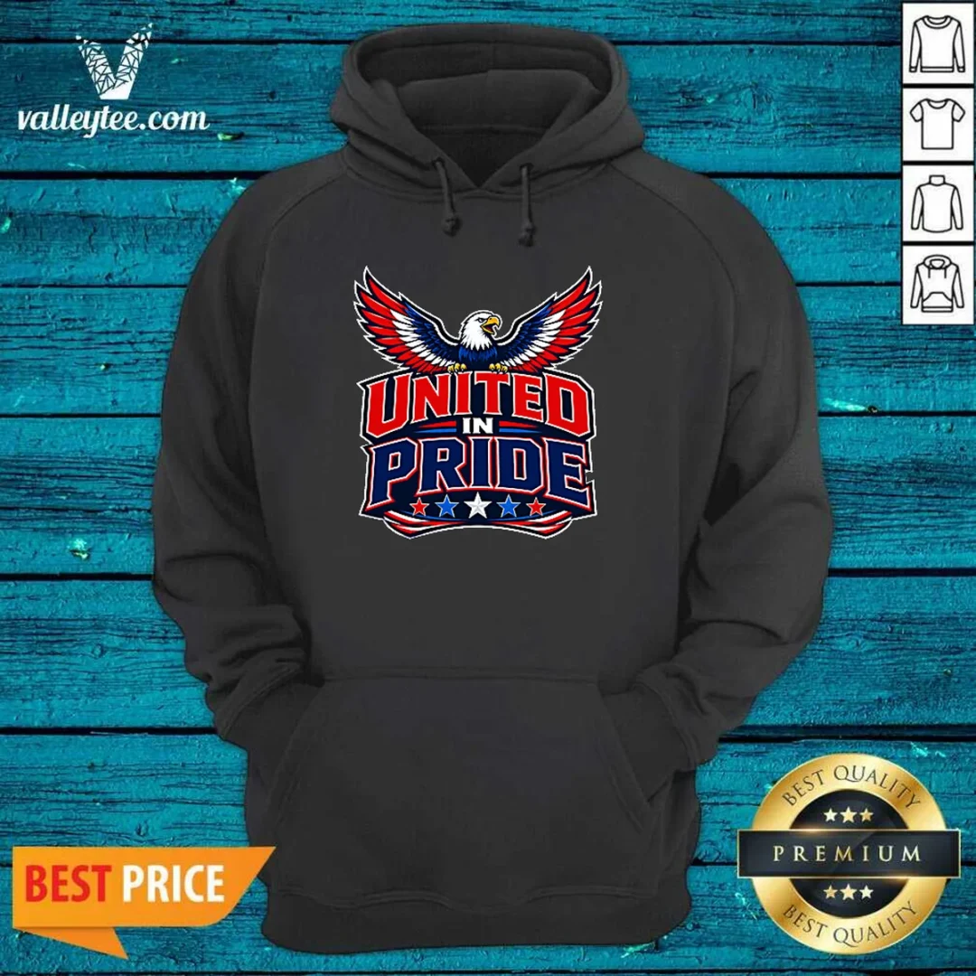 premium-united-in-pride-eagle-typography-hoodie Premium United In Pride Eagle Typography Hoodie in charcoal gray with front eagle graphic and bold typography