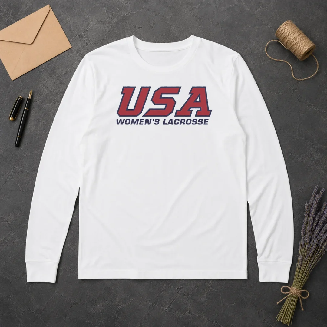 Premium USA Women'S Lacrosse Long Sleeve Shirt Premium USA Women'S Lacrosse Long Sleeve Shirt