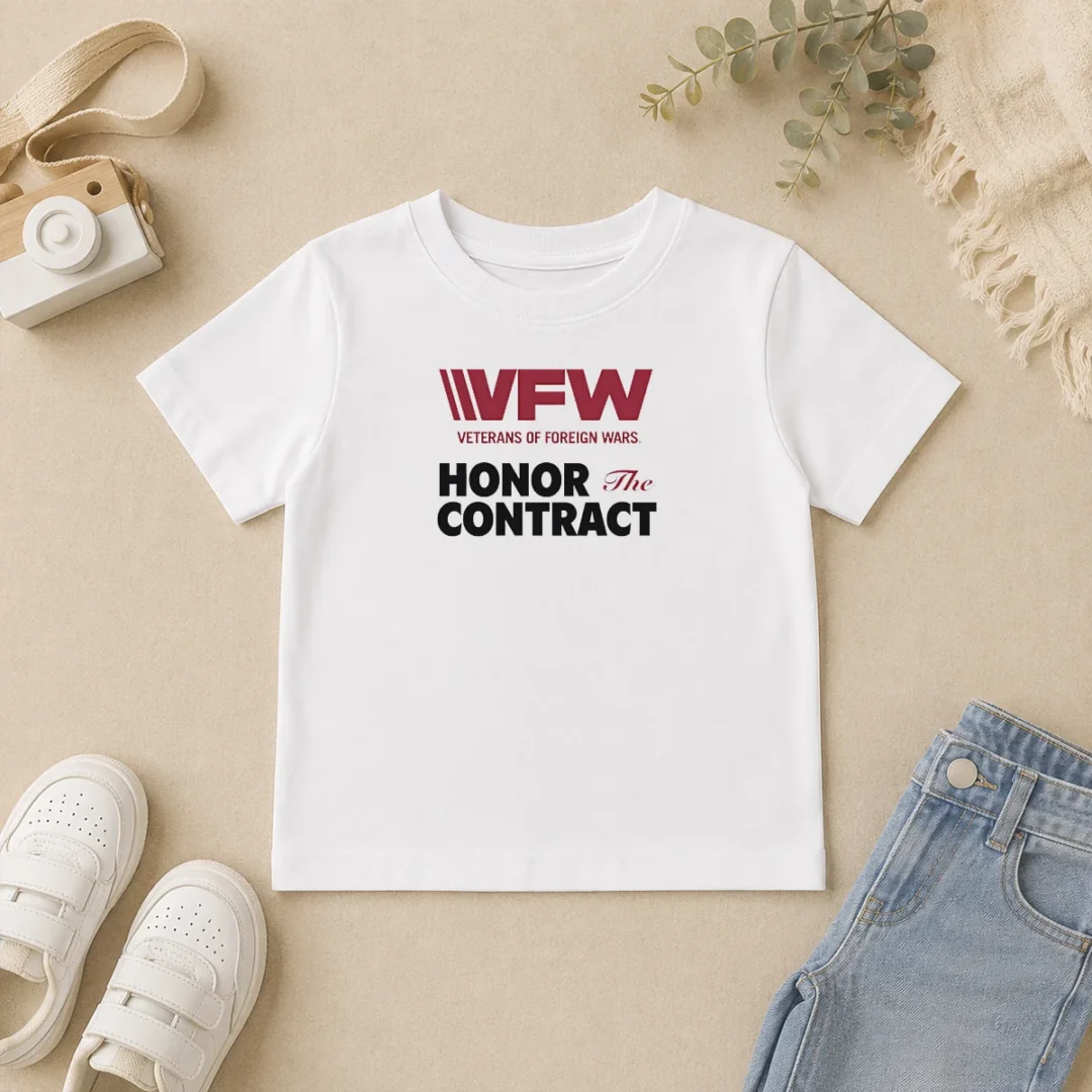 Premium VFW Veterans Of Foreign Wars Honor The Contract Logo Kids T Shirt Premium VFW Veterans Of Foreign Wars Honor The Contract Logo Kids T-Shirt
