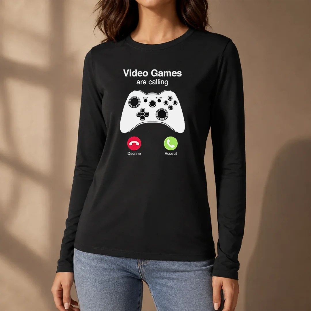 premium-video-games-are-calling-gaming-controller-phone-screen-long-sleeve-shirt Premium Video Games Are Calling Gaming Controller Phone Screen Long Sleeve Shirt
