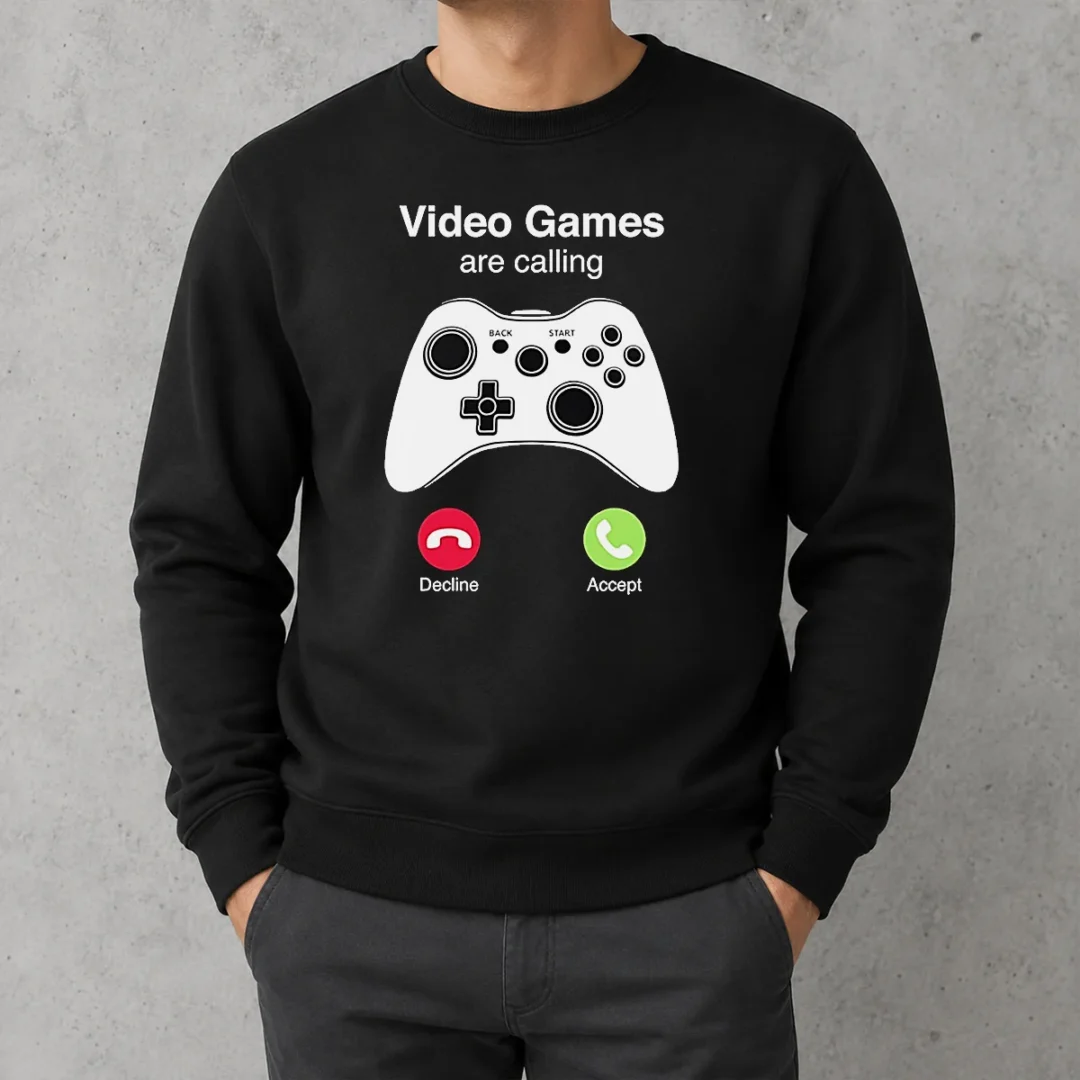 premium-video-games-are-calling-gaming-controller-phone-screen-sweater Premium Video Games Are Calling Gaming Controller Phone Screen Sweater