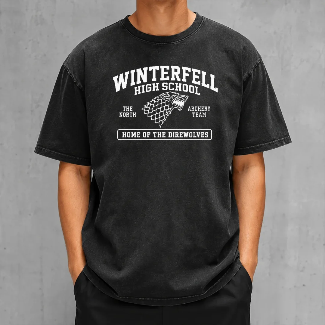 premium-winterfell-high-school-geek-washed-t-shirt Premium Winterfell High School Geek Washed T-Shirt