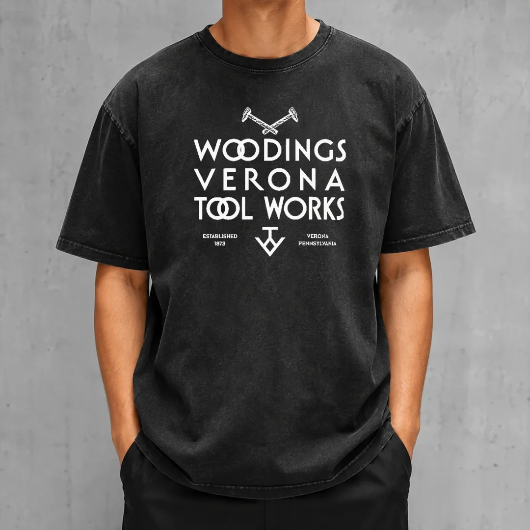 premium-woodings-verona-tool-works-established-1873-pennsylvania-washed-t-shirt Premium Woodings Verona Tool Works Established 1873 Pennsylvania printed on a soft washed t shirt in light grey