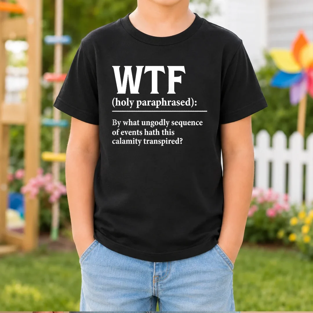 premium-wtf-holy-paraphrased-kids-t-shirt Premium WTF Holy Paraphrased Kids T-Shirt