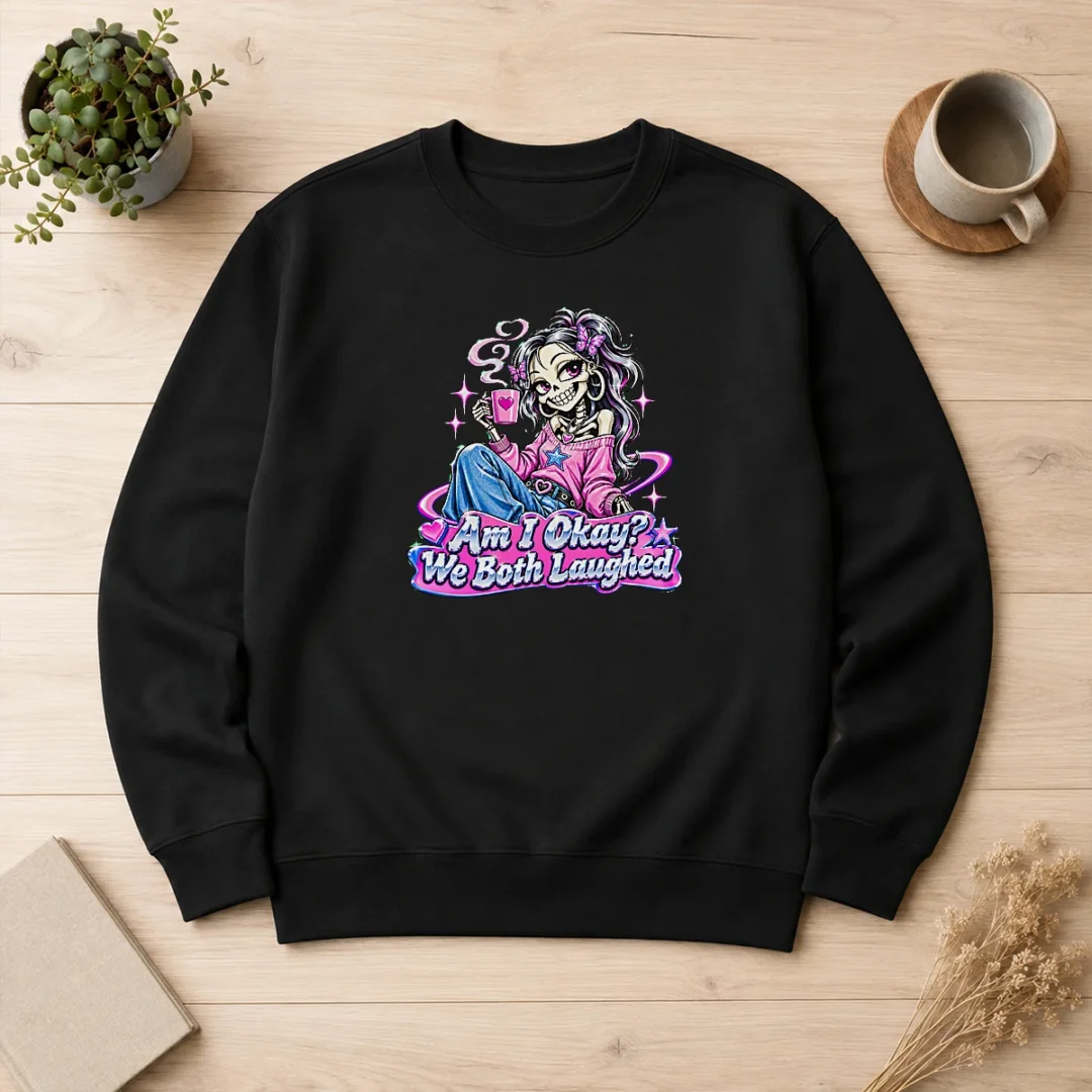 pretty-am-i-okay-we-both-laughed-skeleton-girl-halloween-sweater Pretty Am I Okay We Both Laughed Skeleton Girl Halloween Sweater