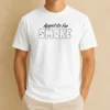 Pretty Appetite For Smoke t shirt featuring bold graphic print on a classic crew neck, short sleeve cotton tee