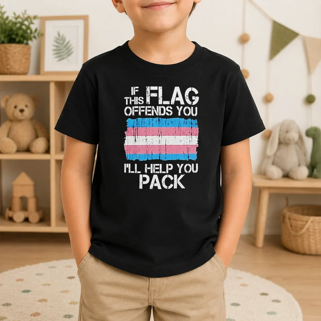 Pretty Awesome If This Flag Offends You I Will Help You Pack Transgender Pride Kids T Shirt Pretty Awesome If This Flag Offends You I Will Help You Pack Transgender Pride Kids T-Shirt