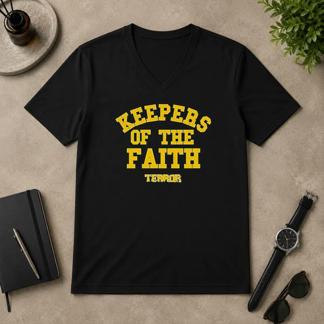 Pretty Awesome Terror Keepers Of The Faith Hardcore Band V Neck Shirt Pretty Awesome Terror Keepers Of The Faith Hardcore Band V-Neck Shirt