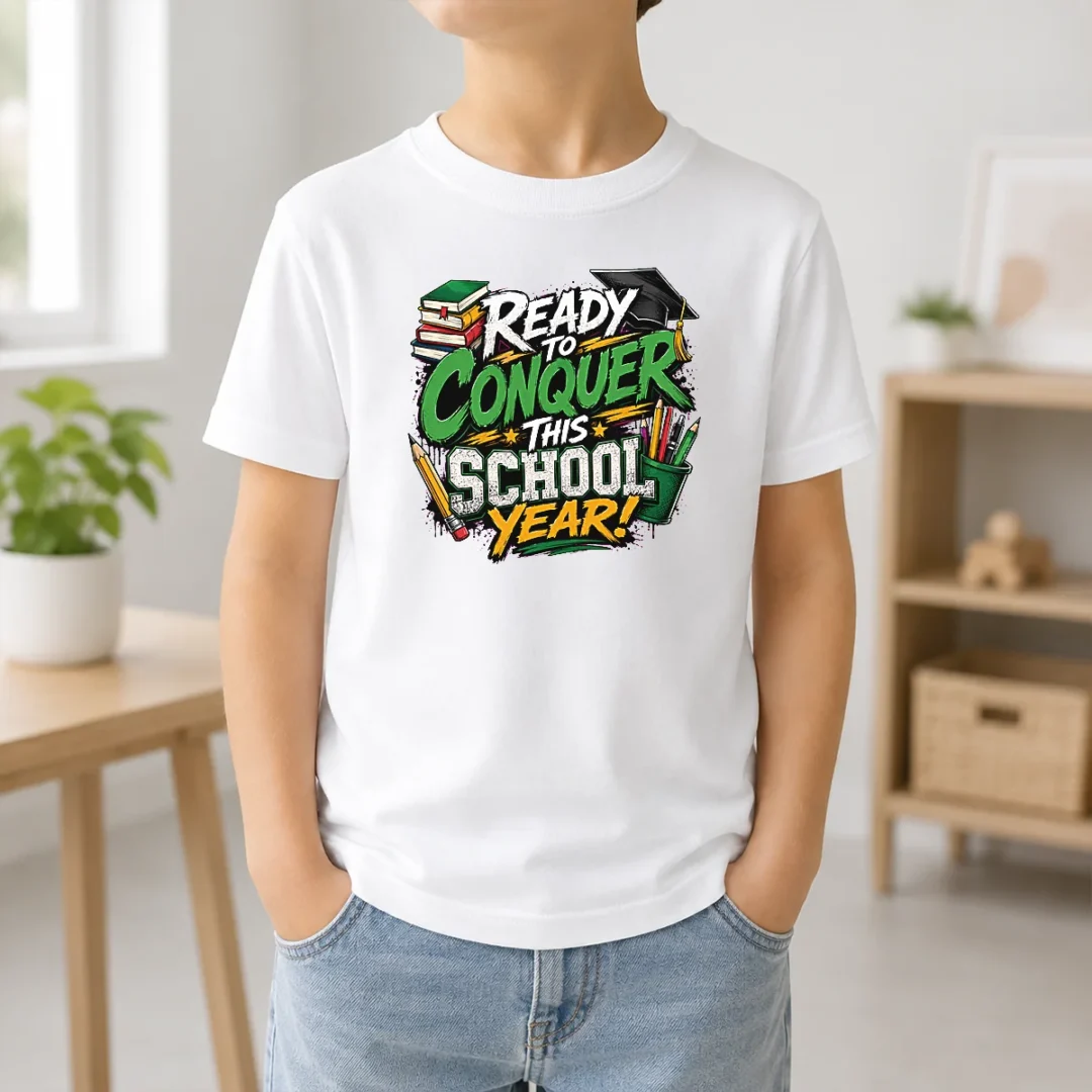 Pretty Back To School Excitement Ready To Conquer Kids T Shirt Pretty Back To School Excitement Ready To Conquer Kids T-Shirt