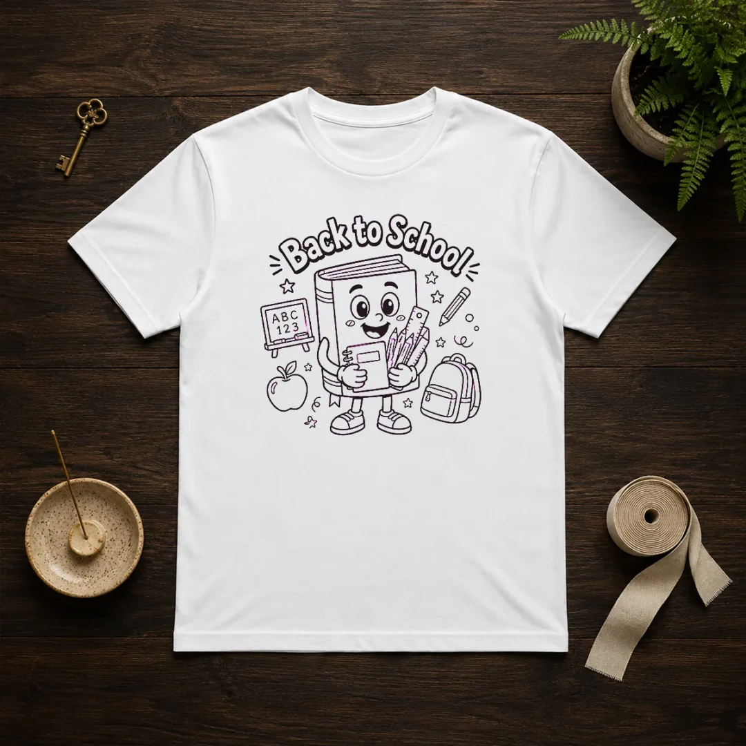 pretty-back-to-school-fun-character-line-art-t-shirt Pretty Back To School Fun Character Line Art