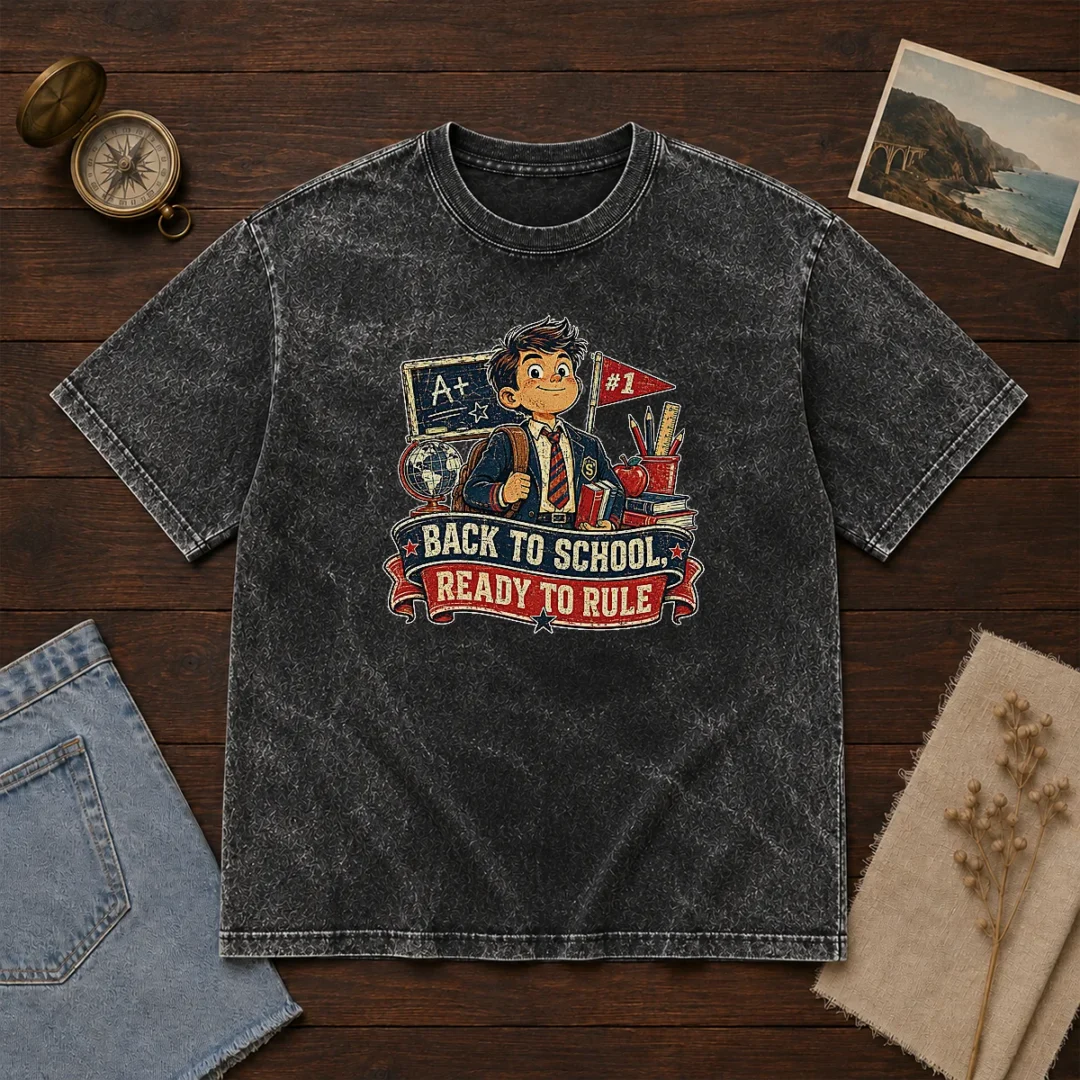 pretty-back-to-school-proud-student-retro-distressed-washed-t-shirt Pretty Back To School Proud Student Retro Distressed Washed T-Shirt