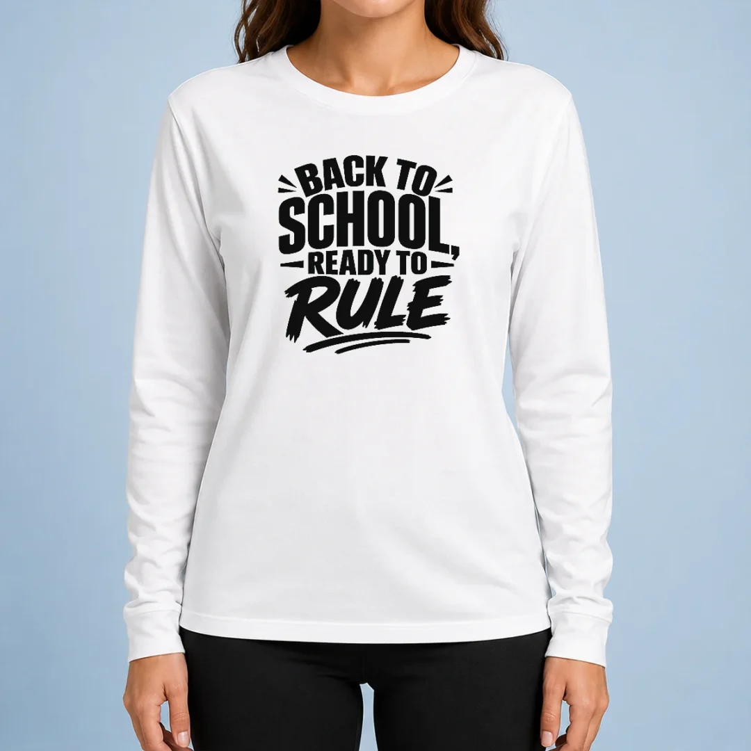 pretty-back-to-school-ready-to-rule-silhouette-long-sleeve-shirt Pretty Back To School Ready To Rule Silhouette Long Sleeve Shirt