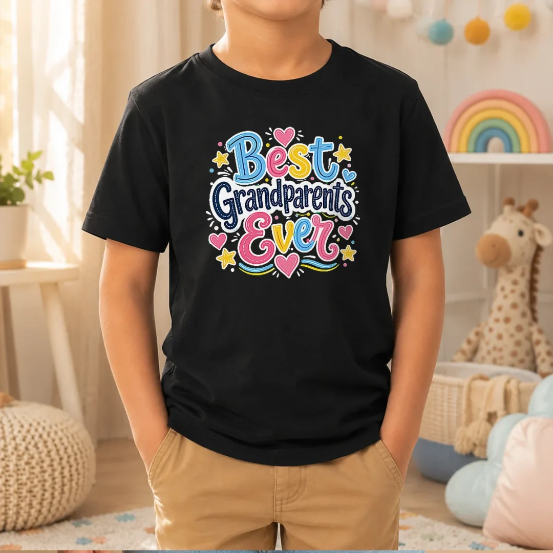 pretty-best-grandparents-ever-doodle-kids-t-shirt Pretty Best Grandparents Ever Doodle Kids T-Shirt