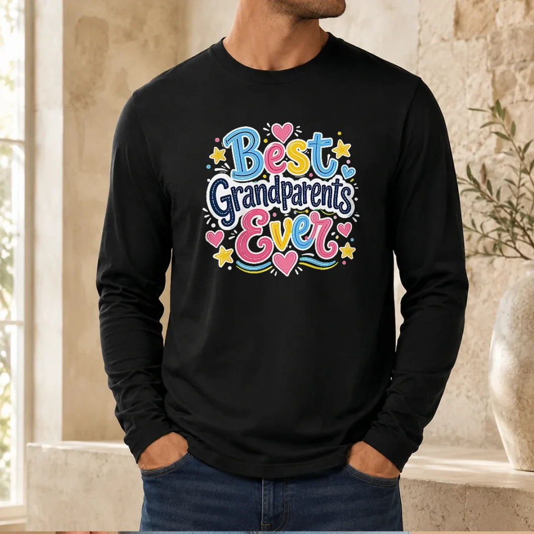 pretty-best-grandparents-ever-doodle-long-sleeve-shirt Pretty Best Grandparents Ever Doodle Long Sleeve Shirt