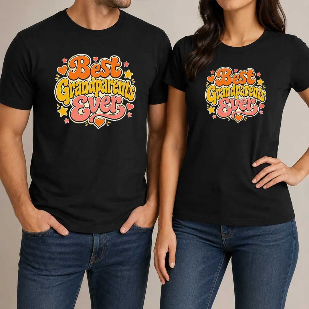 pretty-best-grandparents-ever-groovy-retro-t-shirt Pretty Best Grandparents Ever Groovy Retro