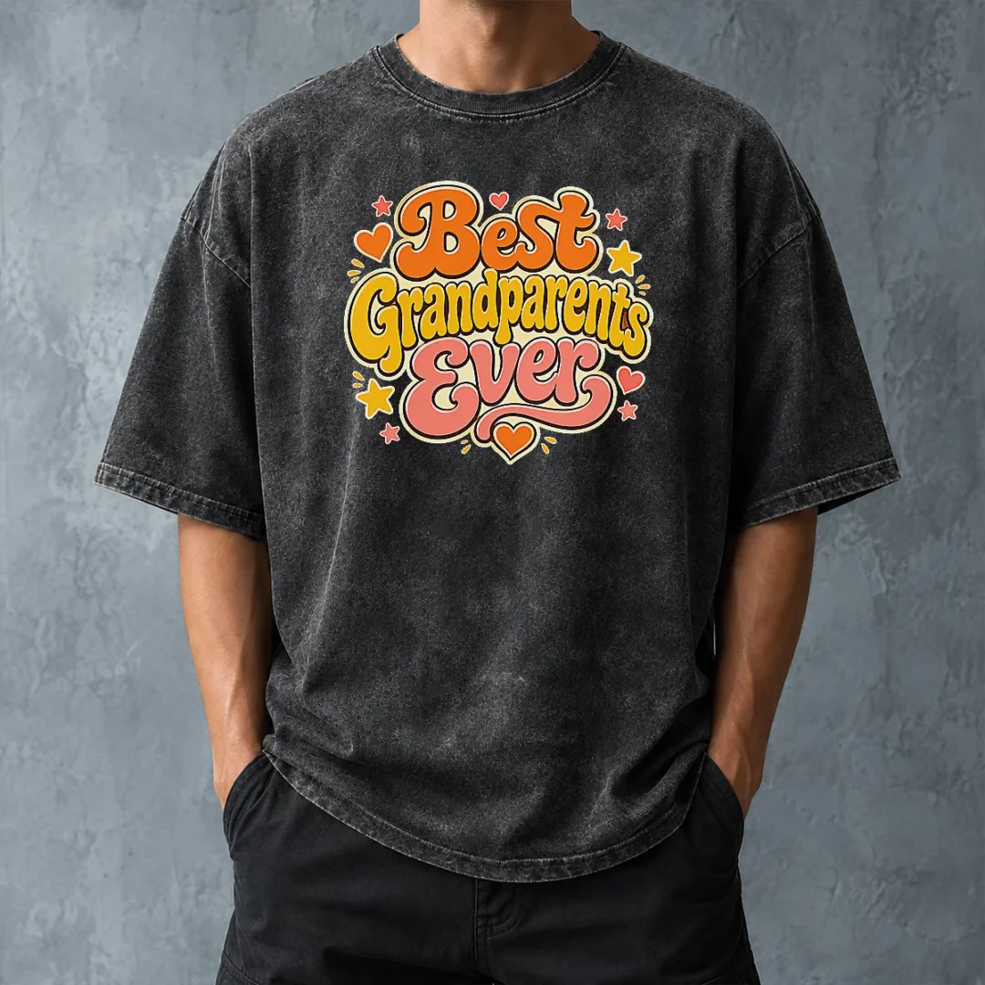 pretty-best-grandparents-ever-groovy-retro-washed-t-shirt-washed-tshirt Pretty Best Grandparents Ever Groovy Retro Washed T-Shirt