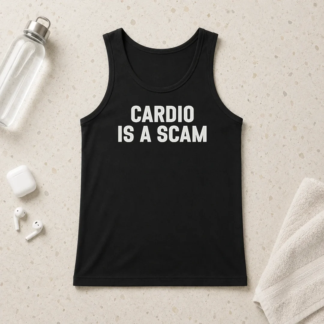 pretty-cardio-is-a-scam-tank-top Pretty Cardio Is A Scam Tank Top