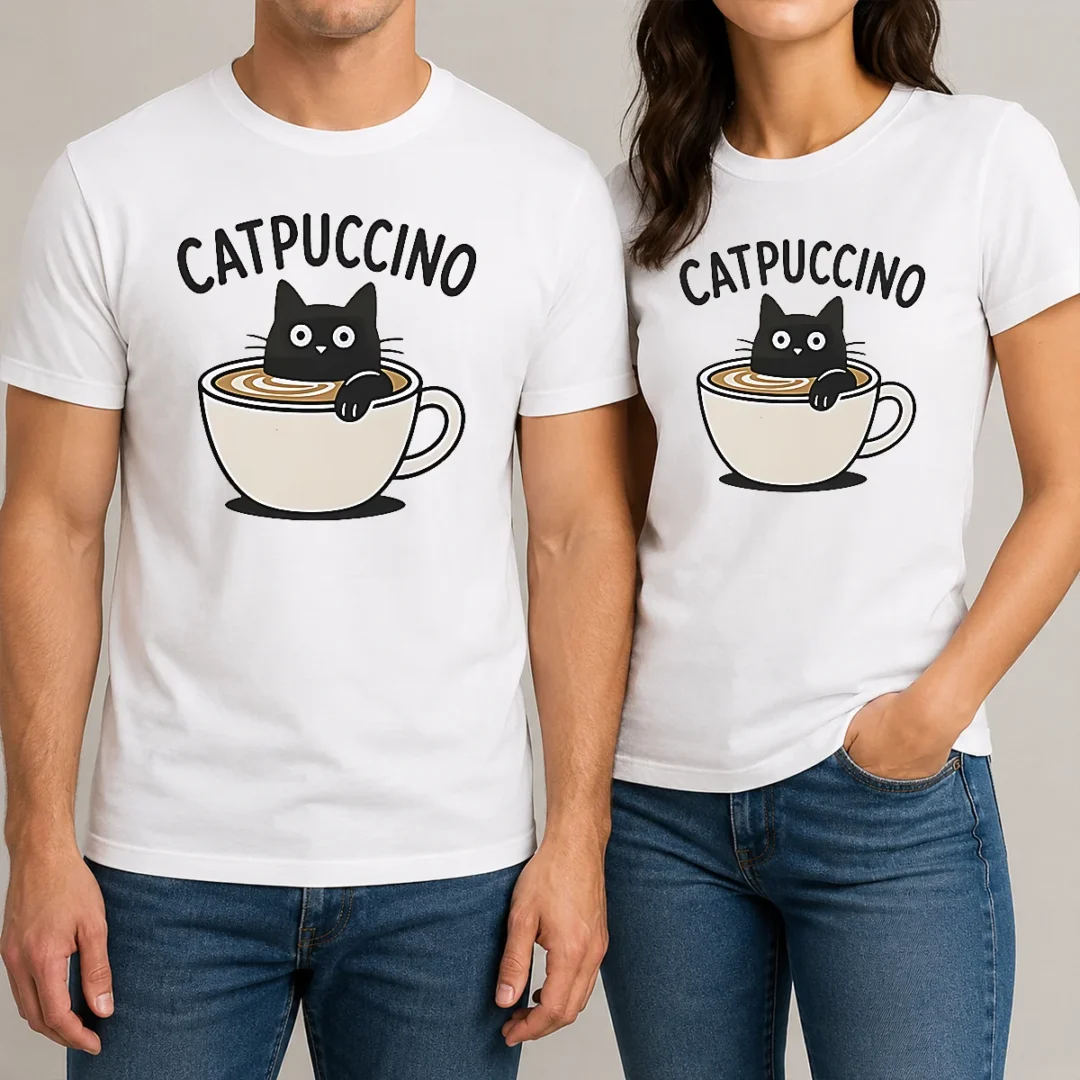pretty-catpuccino-black-cat-in-a-coffee-cup-cappuccino-t-shirt Pretty Catpuccino Black Cat In A Coffee Cup Cappuccino