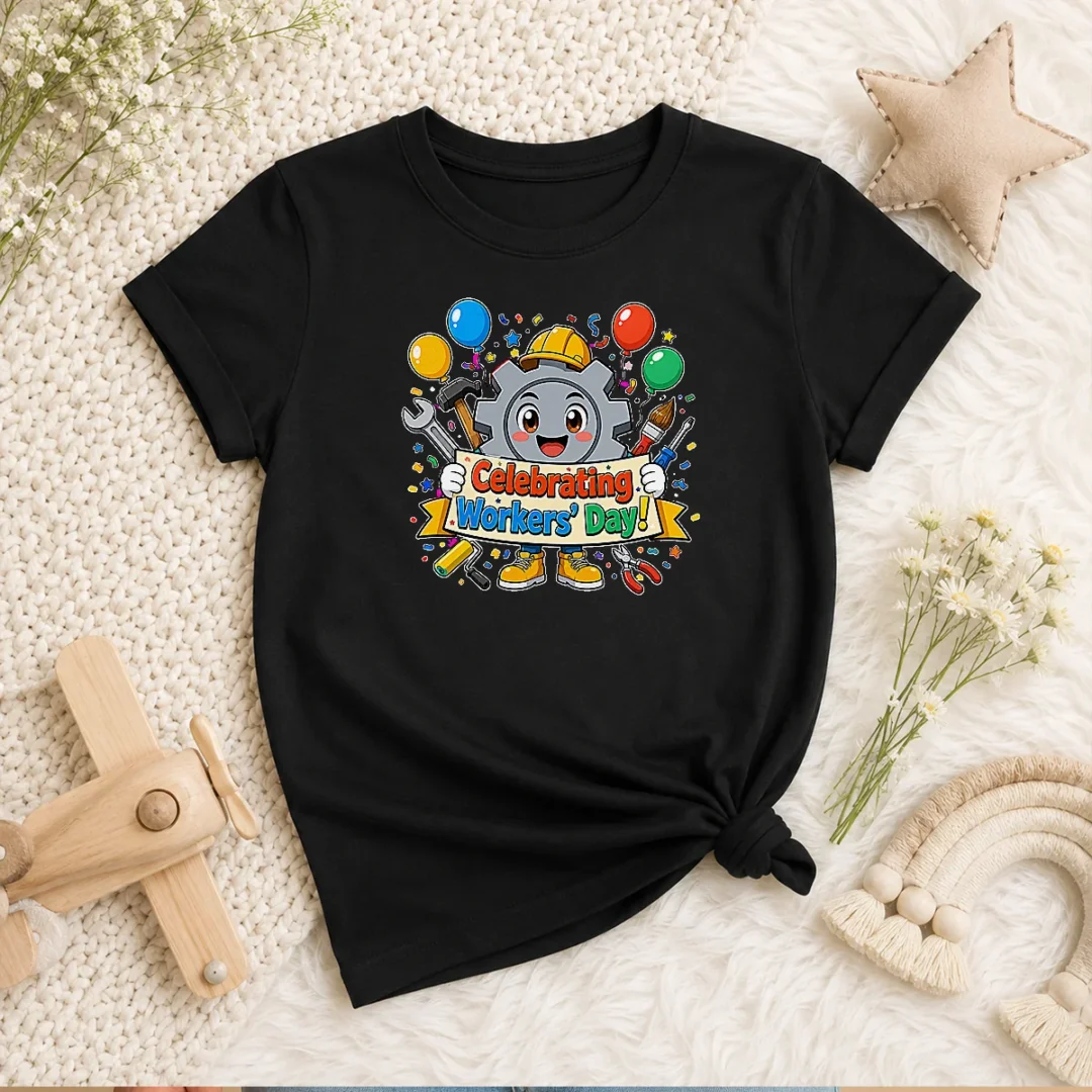 pretty-celebrating-workers-day-gear-anime-for-labour-day-kids-t-shirt Pretty Celebrating Workers Day Gear Anime For Labour Day Kids T-Shirt