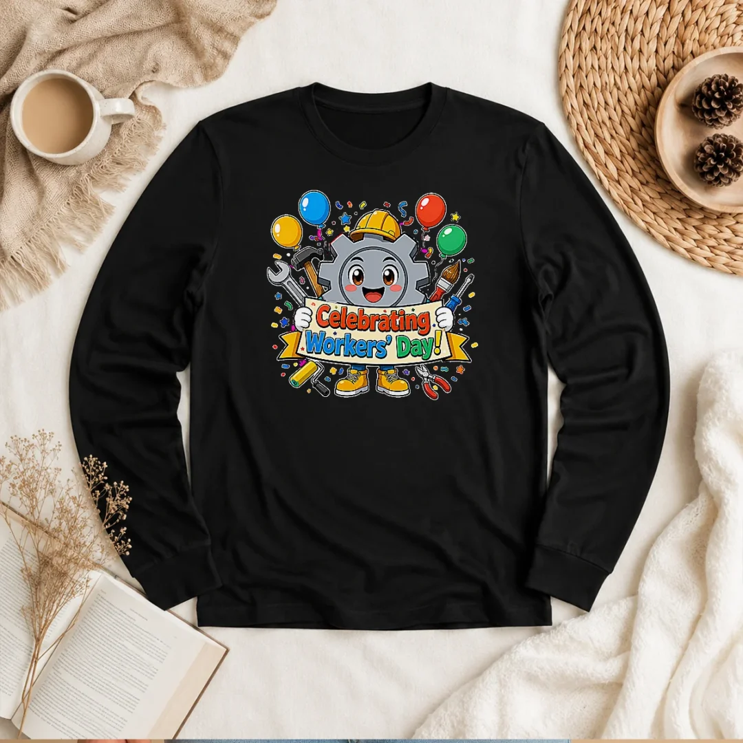 pretty-celebrating-workers-day-gear-anime-for-labour-day-long-sleeve-shirt Pretty Celebrating Workers Day Gear Anime For Labour Day Long Sleeve Shirt showing front view on white background