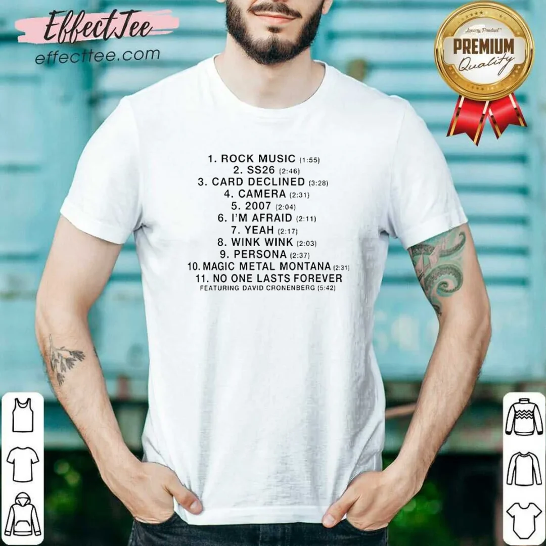 pretty-charli-rock-music-ss26-tracklist-shirt-optimized-1 Pretty Charli Rock Music SS26 Tracklist shirt optimized in a classic short-sleeve fit with vibrant tracklist print