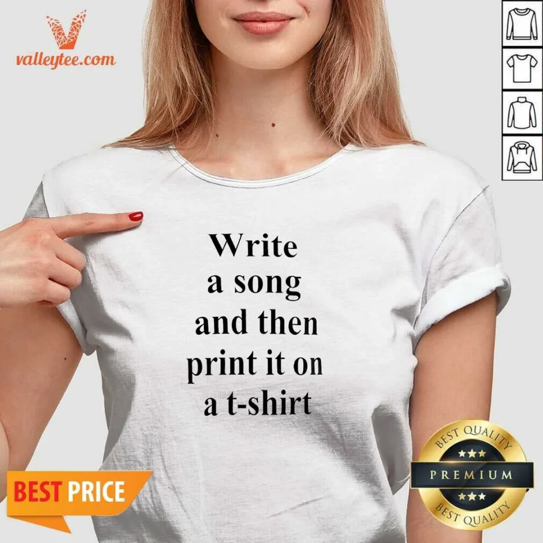 pretty-charli-write-a-song-and-then-print-it-on-a-v-neck-shirt Pretty Charli Write A Song And Then Print It On A V-Neck Shirt