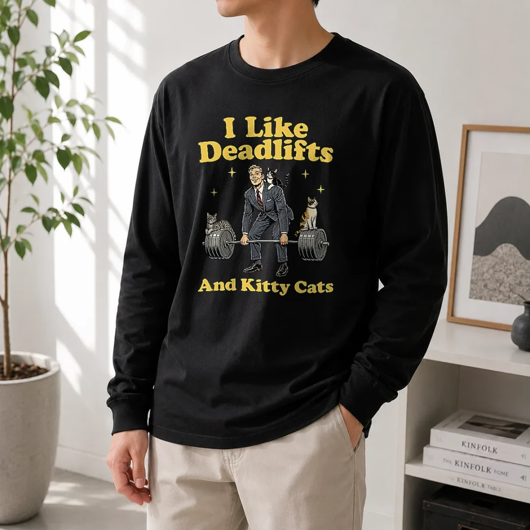 pretty-deadlifts-and-kitties-businessman-long-sleeve-shirt Pretty Deadlifts And Kitties Businessman Long Sleeve Shirt