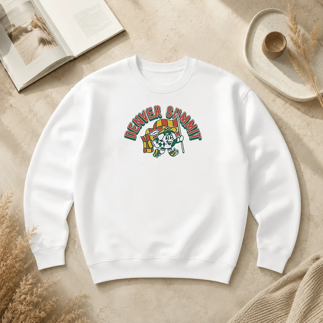 Pretty Denver Summit Mascot Soccer Ball Character Sweater Pretty Denver Summit Mascot Soccer Ball Character Sweater