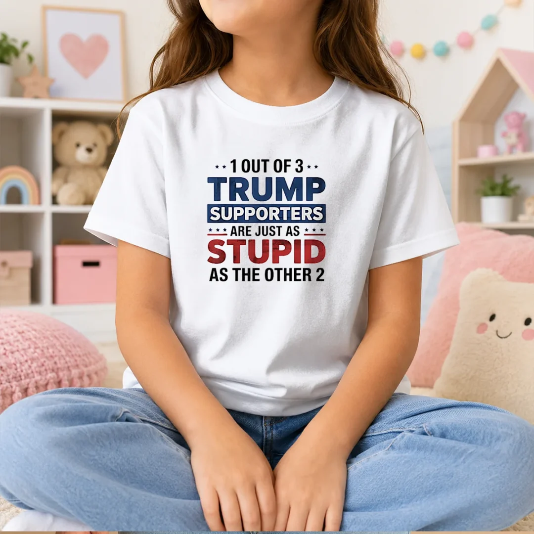 pretty-donald-trump-1-out-of-3-supporters-are-just-as-stupid-as-the-other-2-kids-t-shirt Pretty Donald Trump 1 Out Of 3 Supporters Are Just As Stupid As The Other 2 Kids T-Shirt