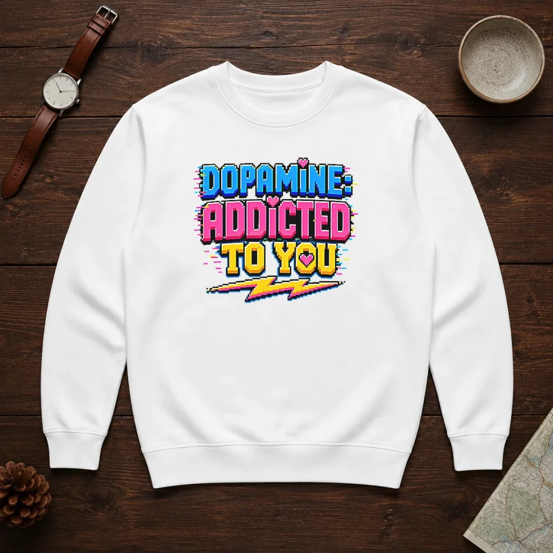 pretty-dopamine-addicted-to-you-pixel-love-sweater Pretty Dopamine Addicted To You Pixel Love Sweater