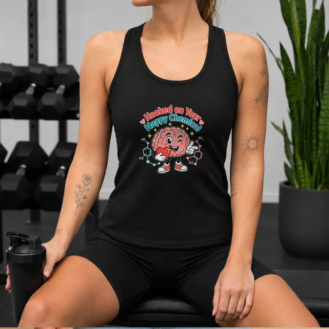 pretty-dopamine-love-brain-vector-for-couples-tank-top Pretty Dopamine Love Brain Vector For Couples Tank Top