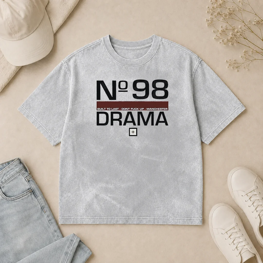 Pretty Drama No 98 Built To Last Don'T Fuck Up Manchester Washed T Shirt Pretty Drama No 98 Built To Last Don'T Fuck Up Manchester washed t shirt in faded black with bold white text print