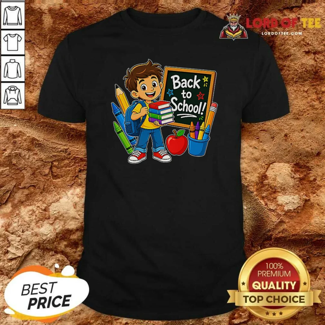 Pretty Excited Student Back To School Vector shirt optimized Pretty Excited Student Back To School Vector