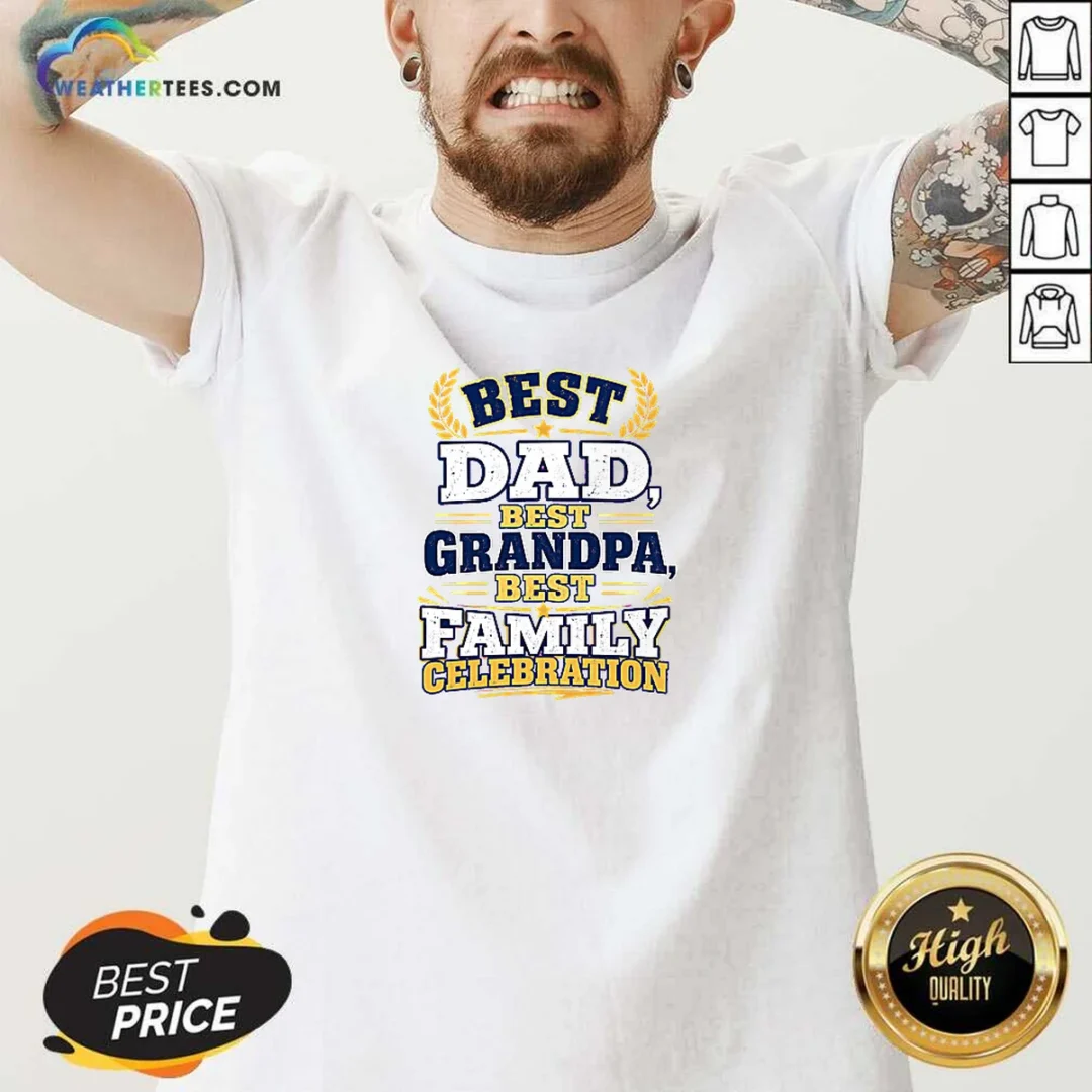 pretty-family-celebration-typography-proud-dad-grandpas-v-neck-shirt Pretty Family Celebration Typography Proud Dad Grandpas V-Neck Shirt