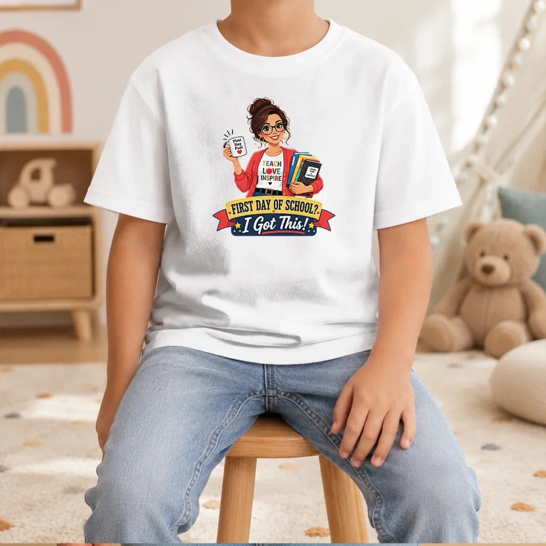 pretty-first-day-of-school-teacher-vector-kids-t-shirt Pretty First Day Of School Teacher Vector Kids T-Shirt