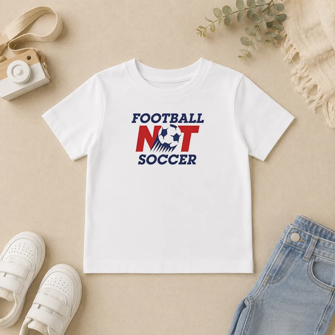 Pretty Football Not Soccer Kids T Shirt Pretty Football Not Soccer Kids T-Shirt