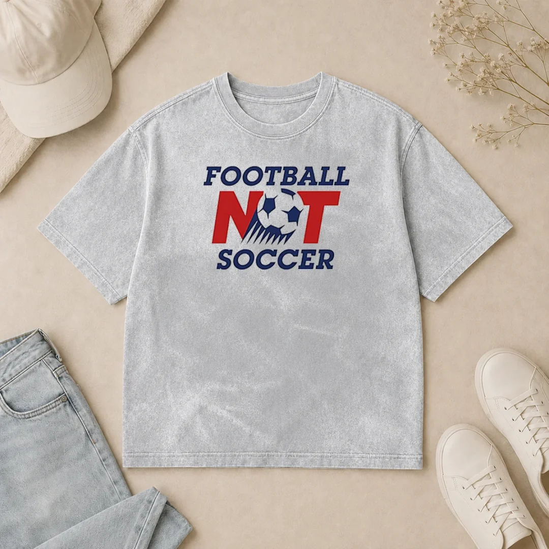 Pretty Football Not Soccer Washed T Shirt Pretty Football Not Soccer Washed T-Shirt
