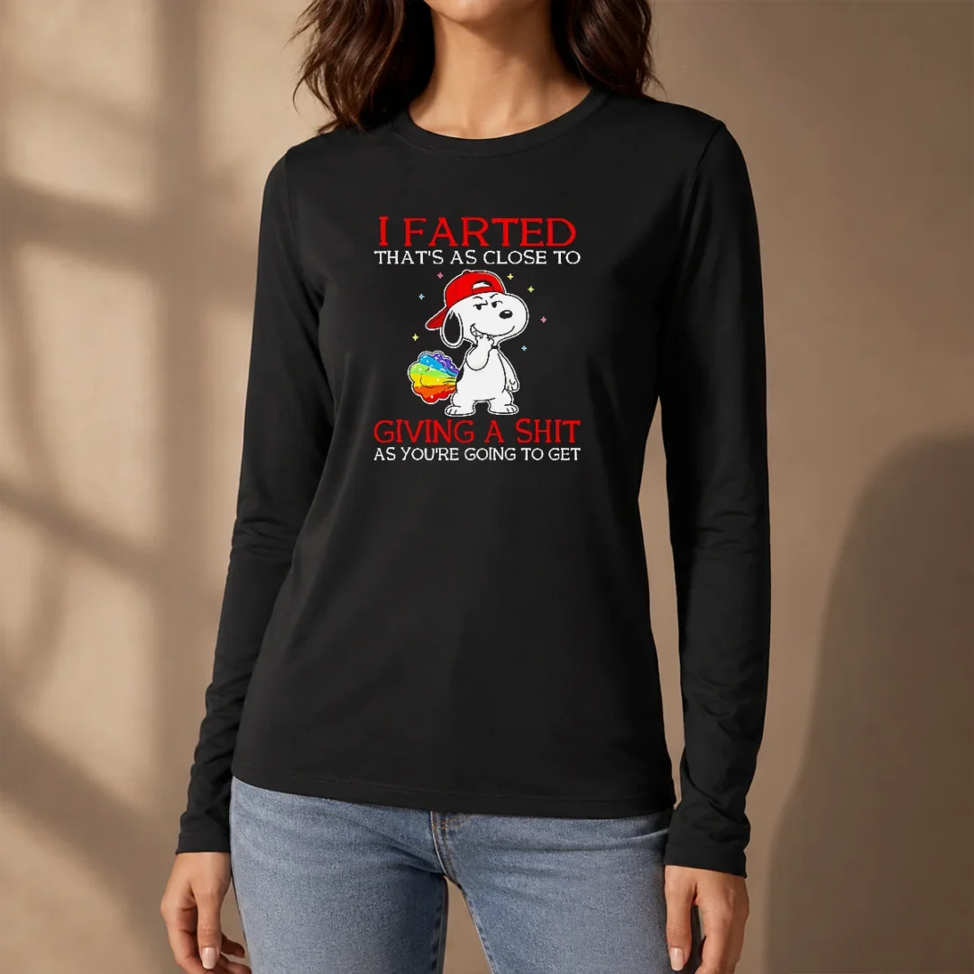 pretty-funny-snoopy-i-farted-that-s-as-close-to-giving-a-shit-as-you-re-going-to-get-long-sleeve-shirt Pretty Funny Snoopy I Farted That'S As Close To Giving A Shit As You'Re Going To Get Long Sleeve Shirt